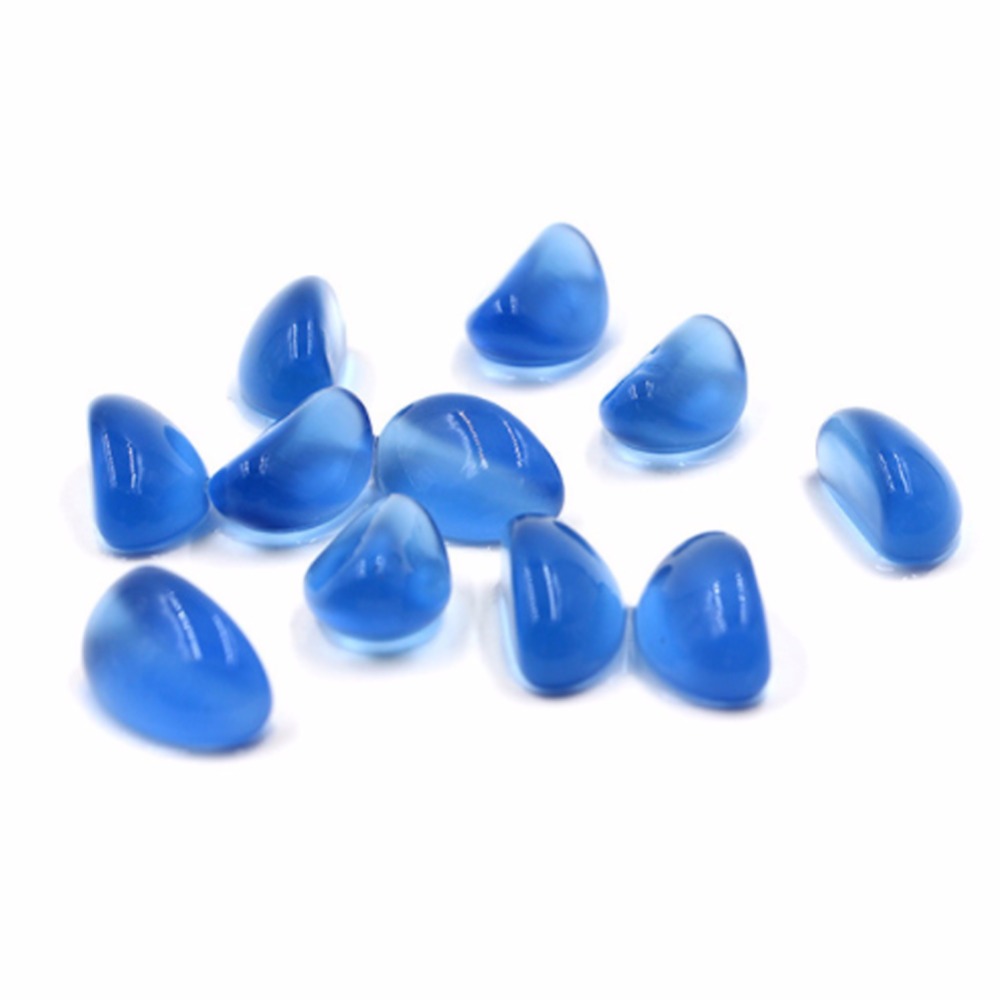 30Pcs Aquarium Blue Sky Cashew Glass Beads Fluorescent Stone Blue Light Stone Crystal Stone Fish Tank Decoration Accessories