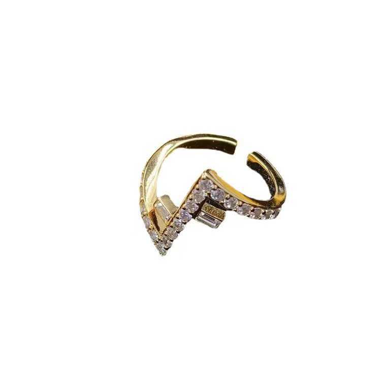 Couple Rings Minimally sophisticated niche design personalized fashion versatile brass material 2024 jewelry ring for women H25303 9E7X