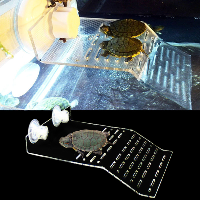 Arcylic Aquarium Turtle Basking Island Fish Tank Turtle Floating Island Platform For Turtle Reptile Basking Aquarium Accessories