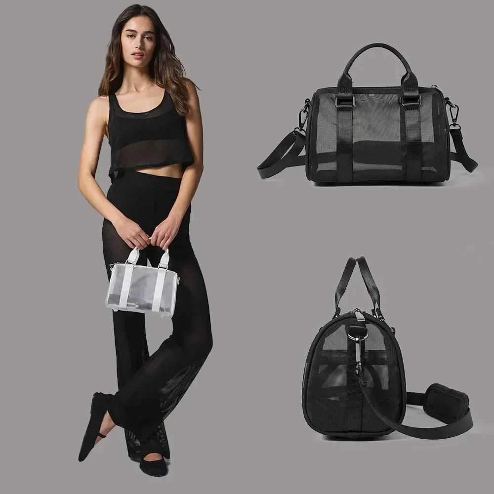 AL Mini Mesh Crossbody Bag womens Fashionable Luxury Genuine Shoulder Bag Handbag Multi functional Zipper Travel travel Bag Y250304