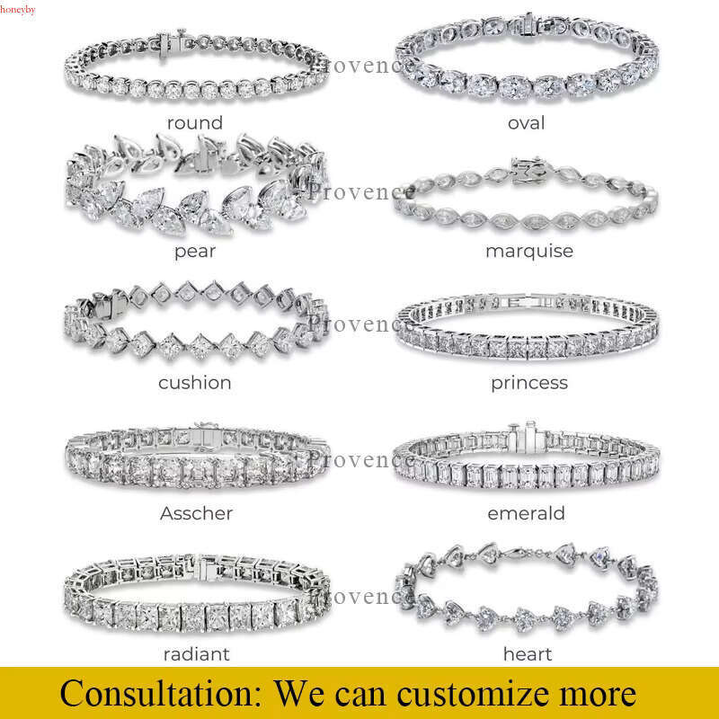 Ready to Ship Sterg Sier Iced Out k Hip Hop 2MM 3MM 4MM 5MM DEF VVS Moissanite Tennis Chain Necklace