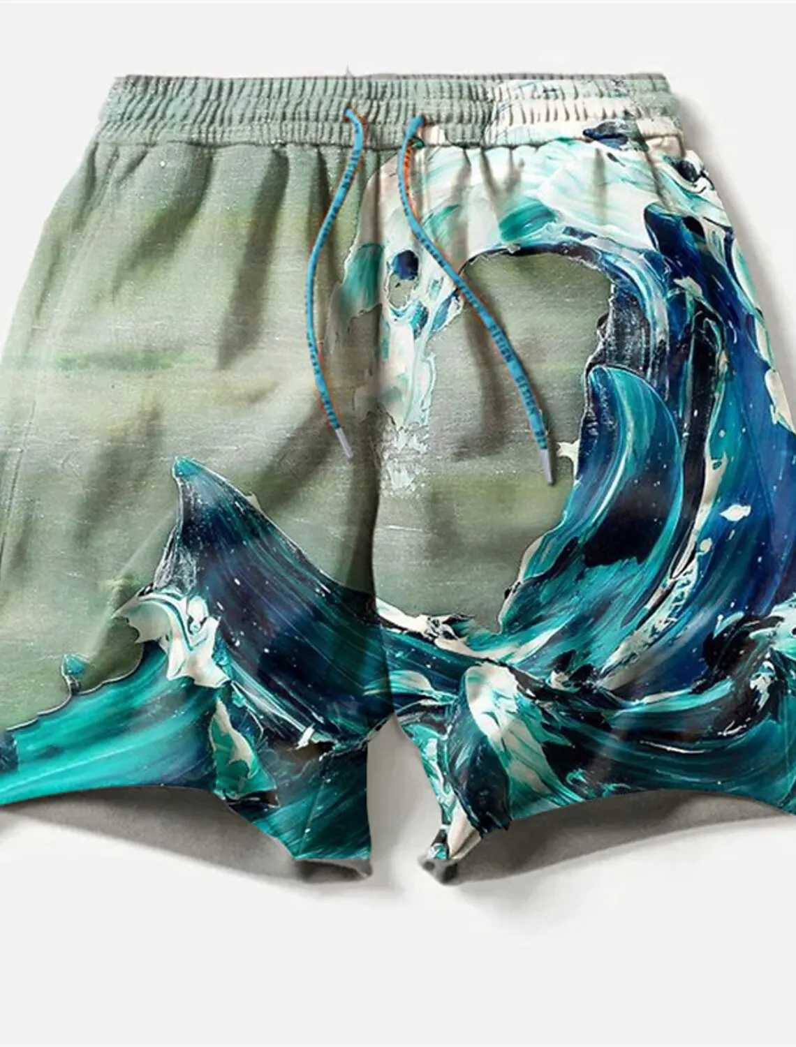 New Mens Board Short Swim Shorts Swim Trunks Drawstring Waves Graphic Prints Boat Quick Drying Casual Holiday Hawaiian ShortsT250304