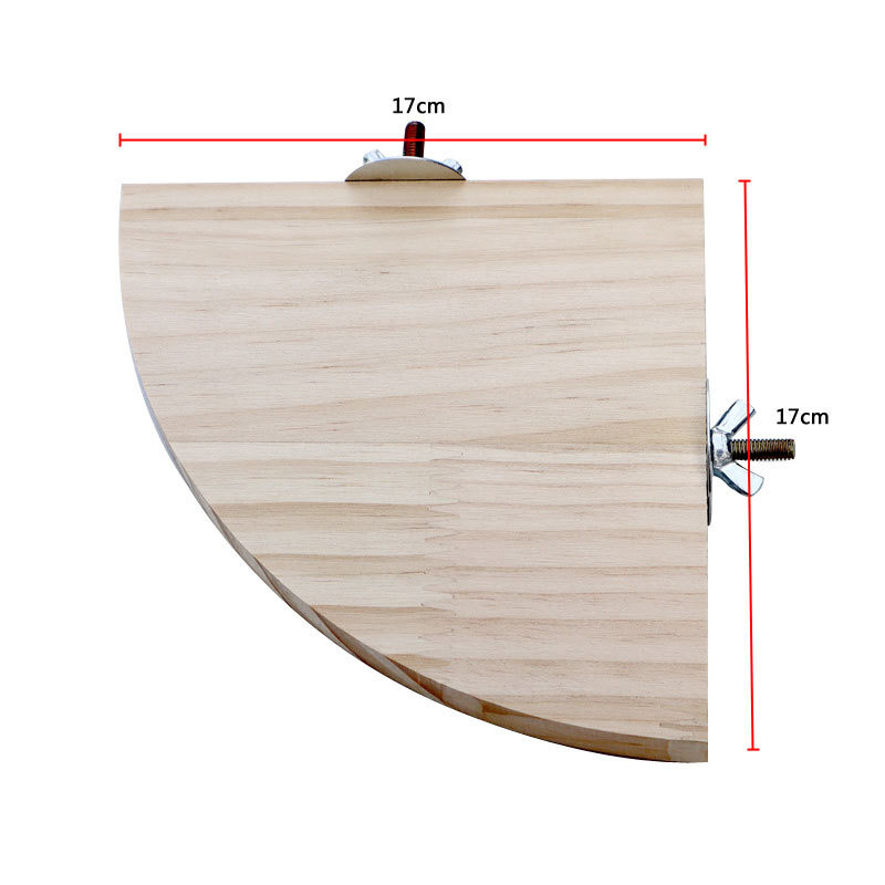 Fan-shaped Bird Parrot Wooden Stand Rack Bird Cage Accessories Perch for Small Animal Chinchilla Squirrel Hamster Stand Board