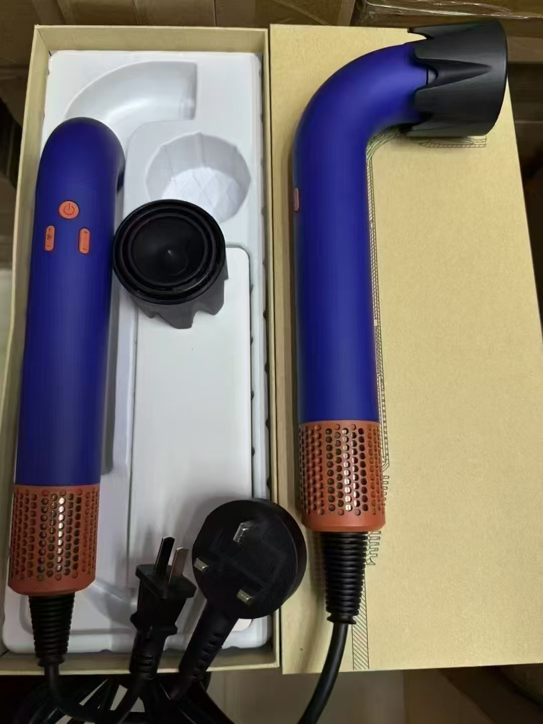 Designer Dryers Speed Dryer Curved Pipe Blower MuteHairdryer Electric Hair Drier Safety Ionic Blow High Power