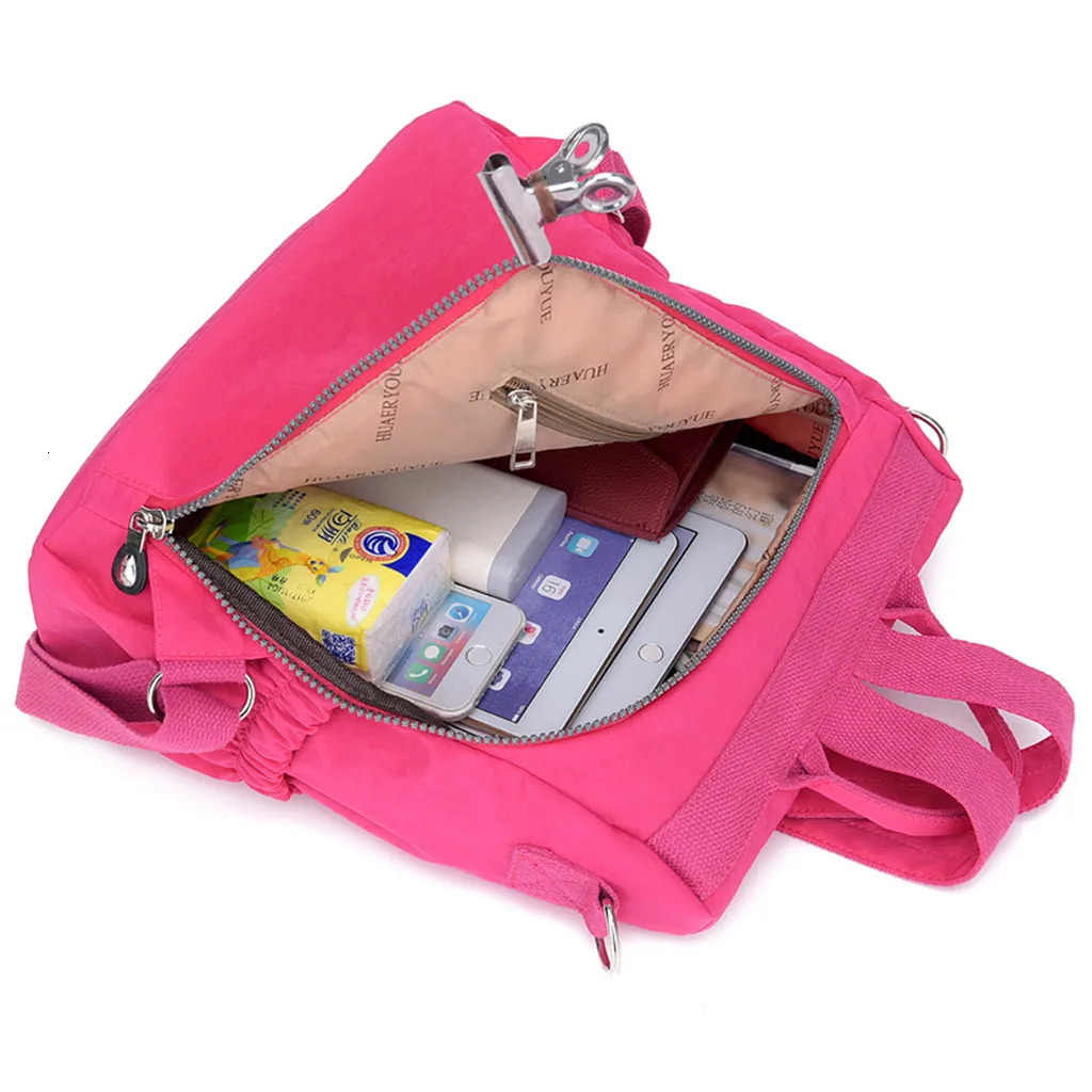 Ship from US Smart Backpack Women Nylon Shoulder Bag Elegant Daily Shopping Rival 250304FBB