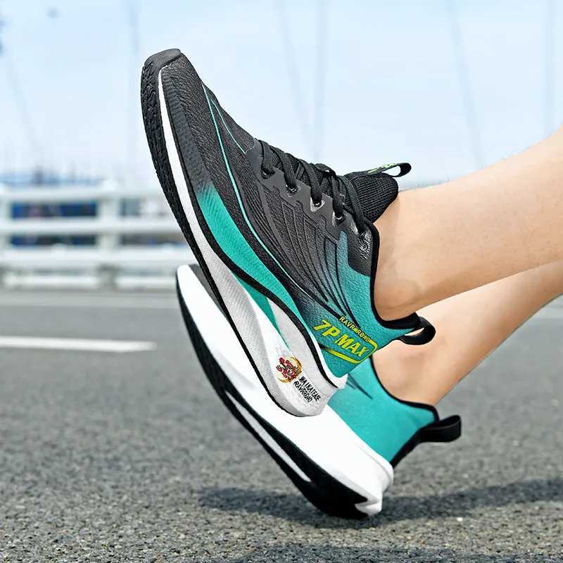 Marathon Carbon Plate Men Sports Running Shoes Breathable Lightweight Womens Comfortable Athletic Nonskid Air Cushion SneakersC250304