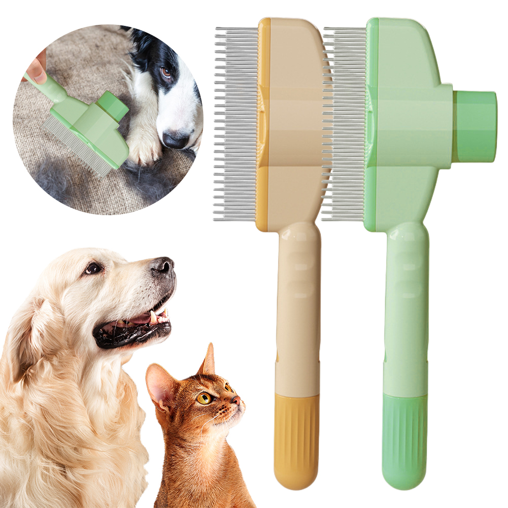 Cat Brush with Release Button Self Cleaning Slicker Brush Dog Deshedding Brush Pet Grooming Brush for Dogs and Cats