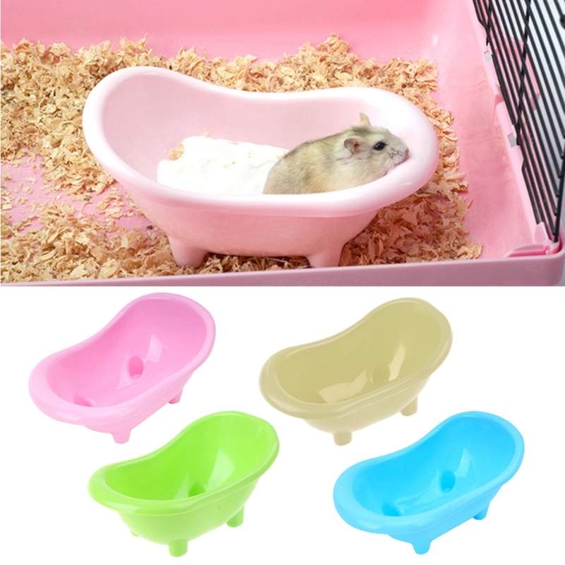 Hamster Sand Bathroom Durable Plastic Sandbox Bathing Sand Bowl Bathtub F1FB