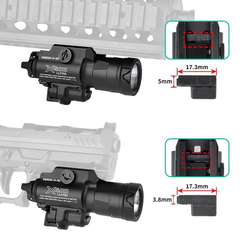 WADSN X400 X400UH-A Flashlight Red Dot Laser Strobe White D Light Metal Hanging Pistol Light Green Lasers Scout IndicatorXJ250303