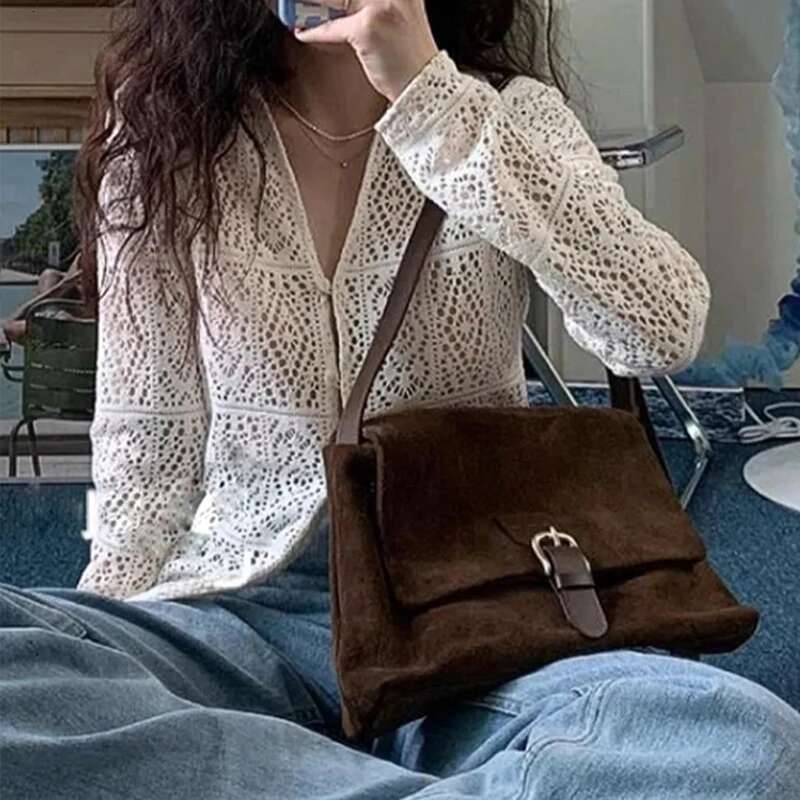 Designer Matte Leather Large Capacity Handbag Female Underarm Shoulder Bag Fashion Messenger Crossbody Bags For Women Design Totes