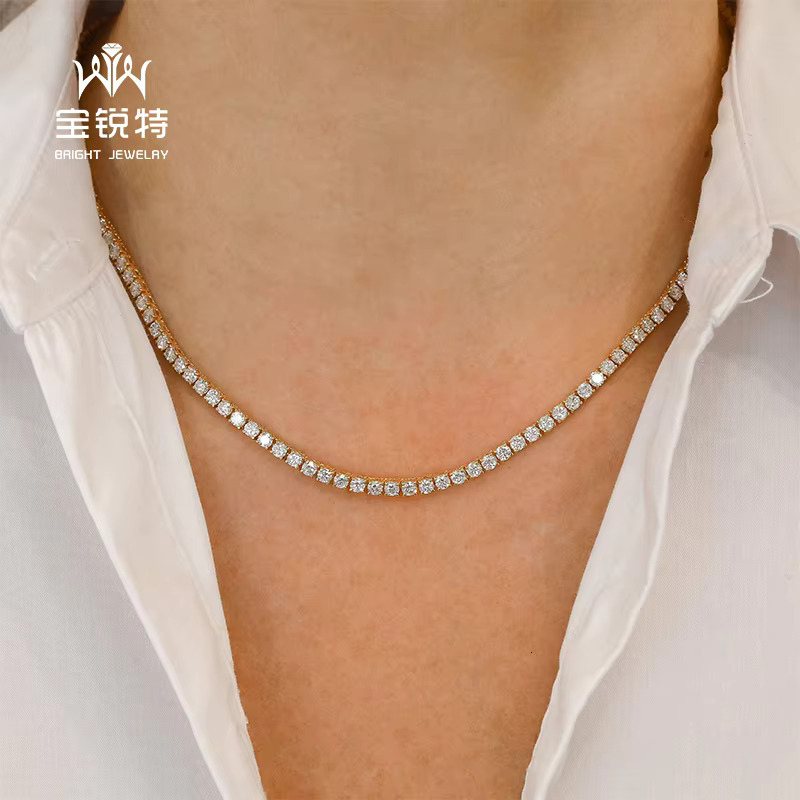 White Gold Cuban k Jewelry Lab Dia Tennis Necklace Custom Pendant