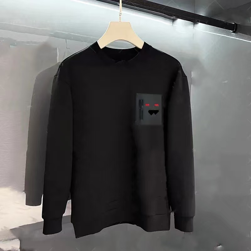 Men's pullover designer sweatshirt, plus size high-quality cotton hooded sweatshirt, fashionable embroidered round neck sweatshirt, couple's top SM-5XL