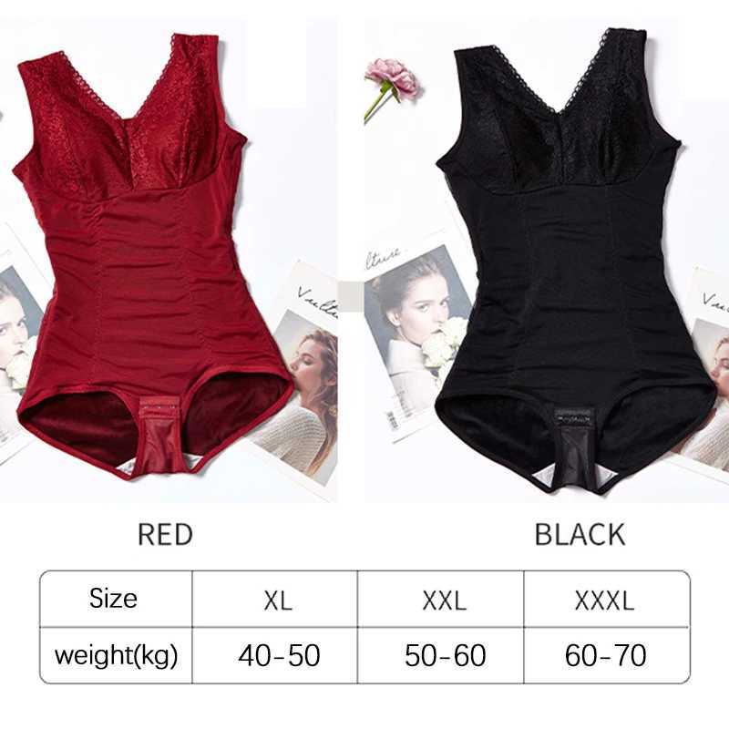 Women Sexy Lace Keep Warm Bodysuit Butt Lifter Tummy Control Shapewear Slimming Body Shaper Underwear Push Up Overbust LingerieXJ250304