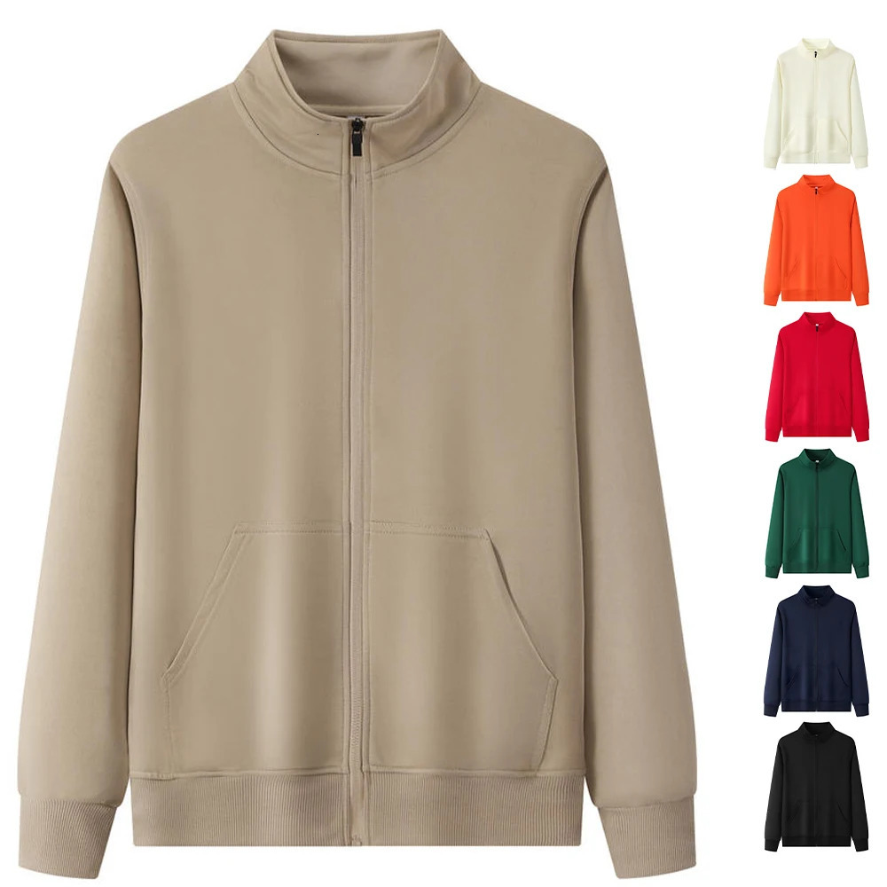 Blank Zip Up Hoodie Jackets Unisex Fashion Zipup Hoodies Men Sweatshirts Wholesale Zipper Sweatshirt For Chamarras De Hombre 250304