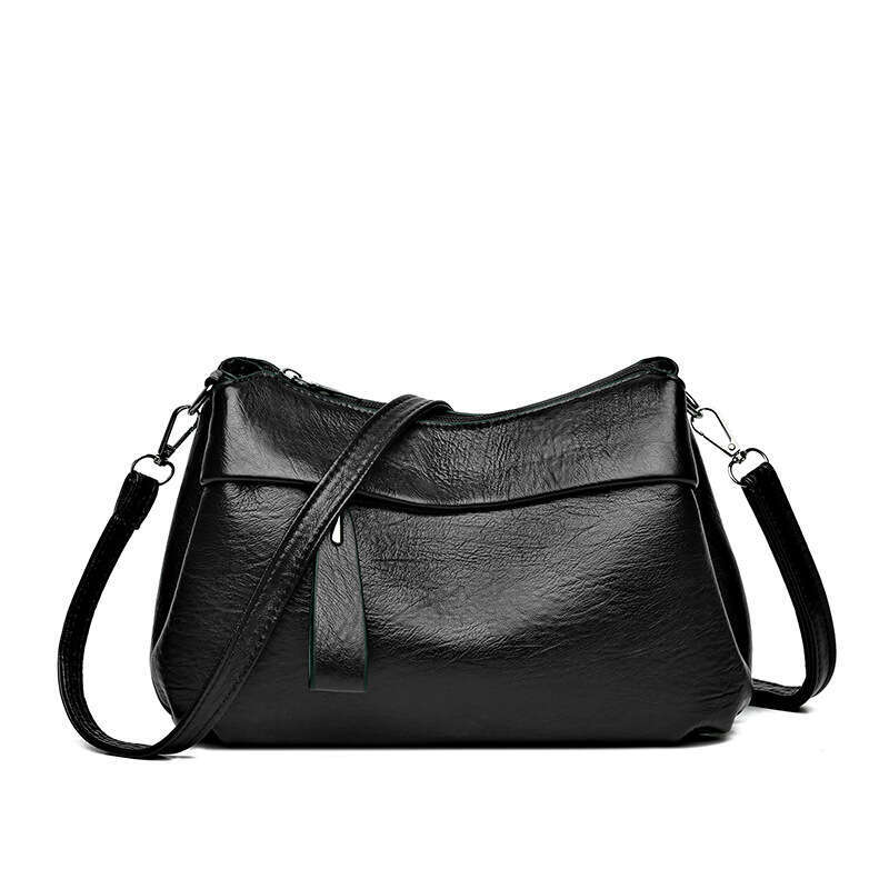 Large Capacity Soft Leather Women's Crossbody New Mom Bag, Simple And Versatile Shoulder Bags