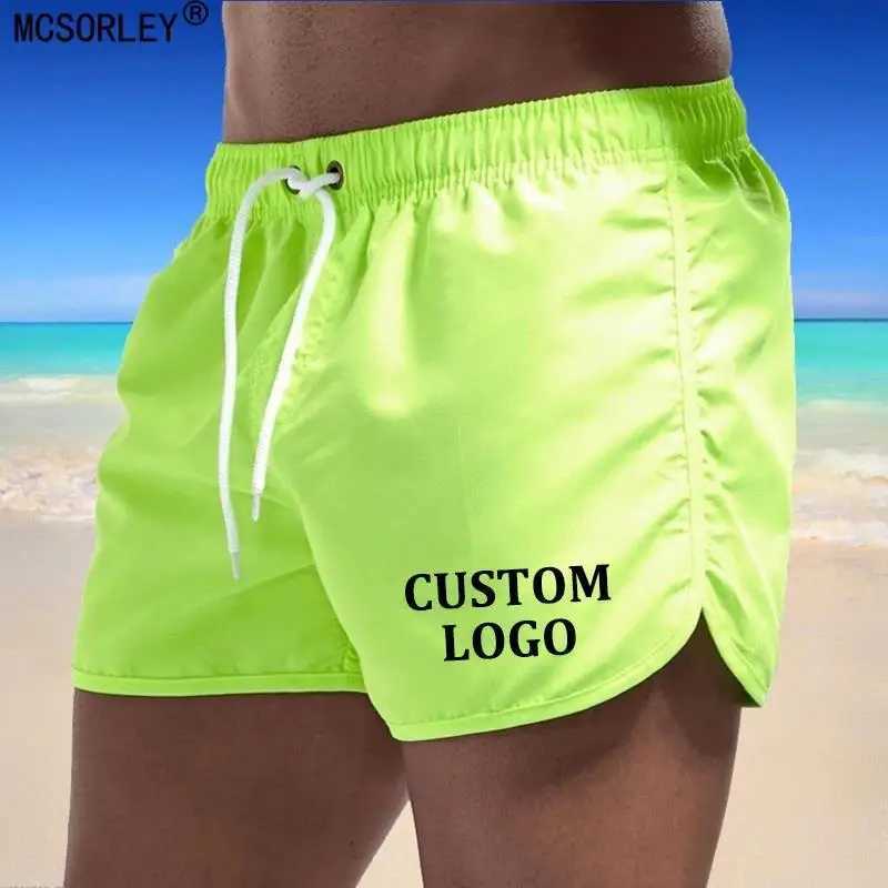 Custom Your Summer Swimwear Men Swimsuit Boy Swim Suits Boxer Beach Shorts Trunks Swimming Surf Banadores Mayo SungasT250304