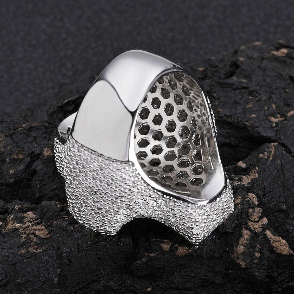 Couple Rings Hip hop zircon cross ring high-end accessory ring mens trendy accessory H25303 NKYL