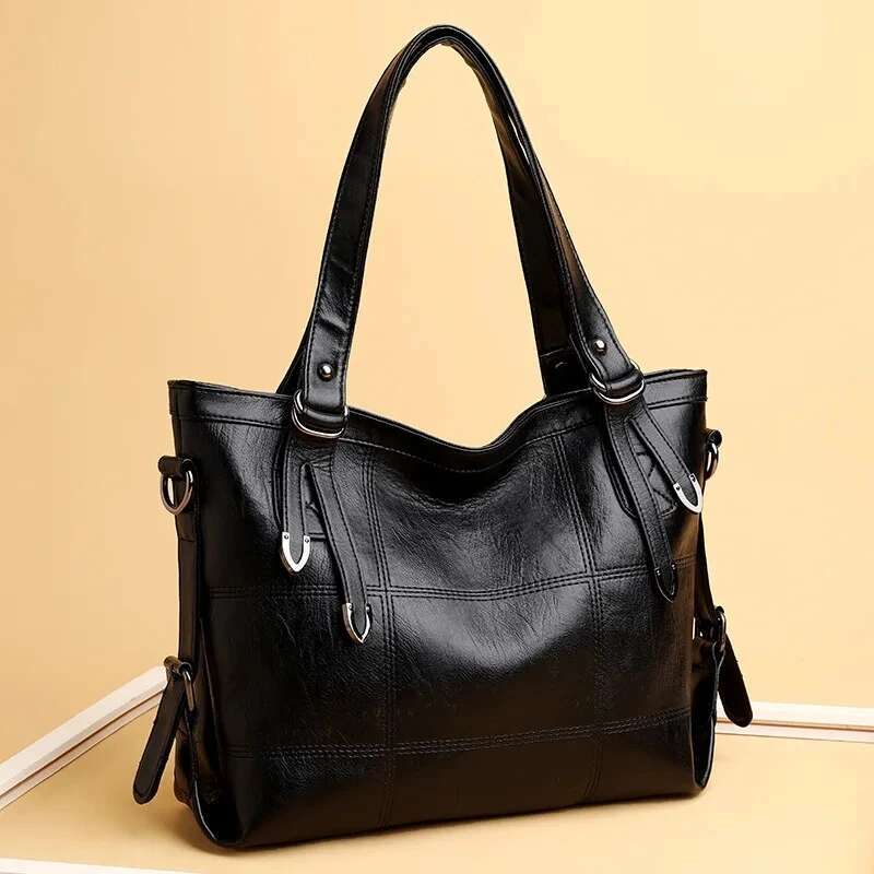 Winter PU Leather Shoulder Bag Trendy Zipper Handbags And Purse Omen Large Capacity Designer Crossbody Bags