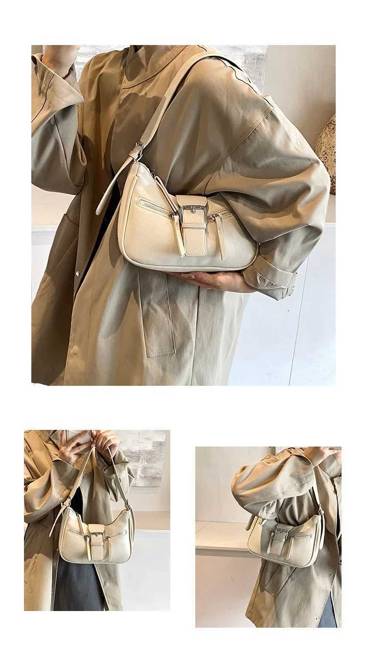 Luxury Women Brand PU Leather Crossbody Bag Retro Lock Small Hobos Messenger Bag Y250303