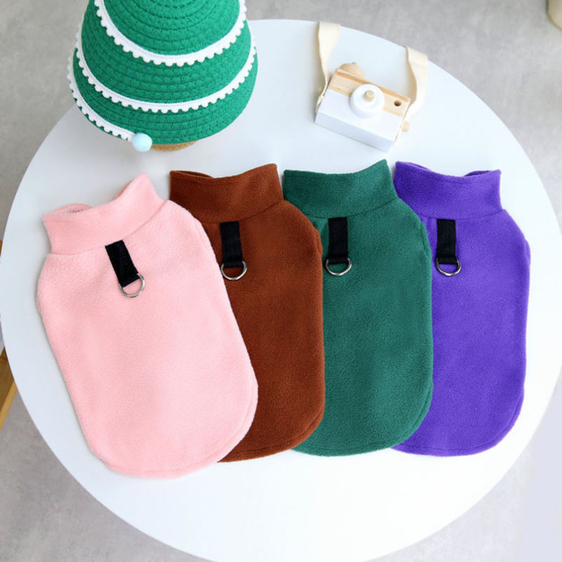 Winter Fleece Pet Dog Clothes Puppy Sweater French Bulldog Coat Pug Clothing For Small Dogs Chihuahua Vest Yorkie Kitten Suits