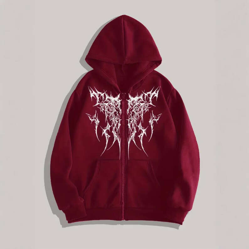 Y2K Punk Digital Printed Casual American Gothic Couple Sports Hoodie gift for man