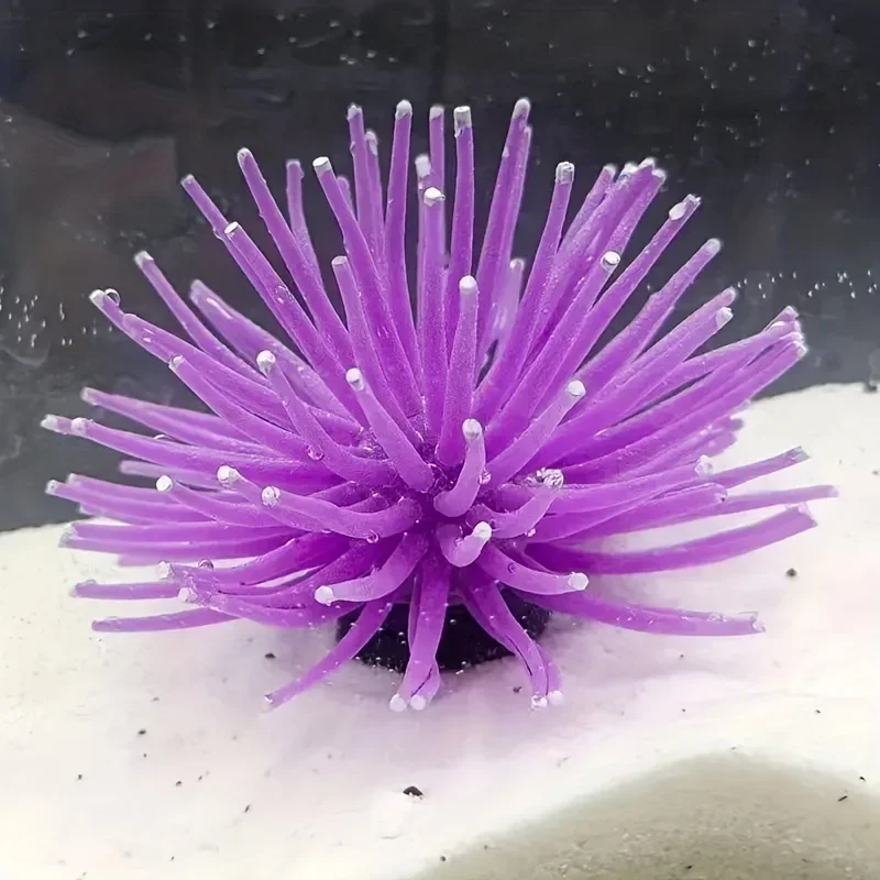Luminous Simulation Sea Anemone Sea Urchin Silicone Color Coral Plant Aquarium Fish Tank Landscaping Decoration Home Ornaments