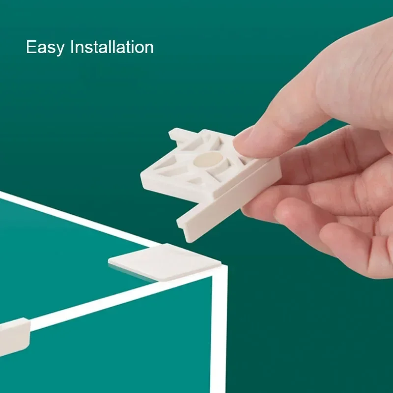 5pcs/set Plastic Anti-Slip Shockproof Fish Tank Corner Protector Adhesive Free Protective Angle Cover Guard Aquarium Accessories