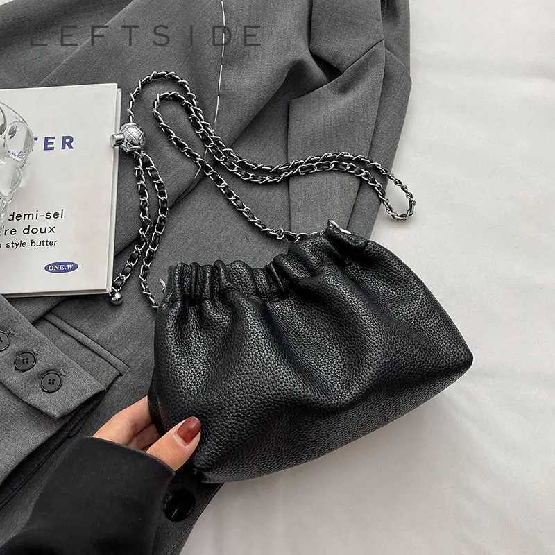 LEFTSIDE Small PU Leather Design Crossbody Bags For Women 2023 New Fashion Y2k Brand Female Handbags And Purses Y250303