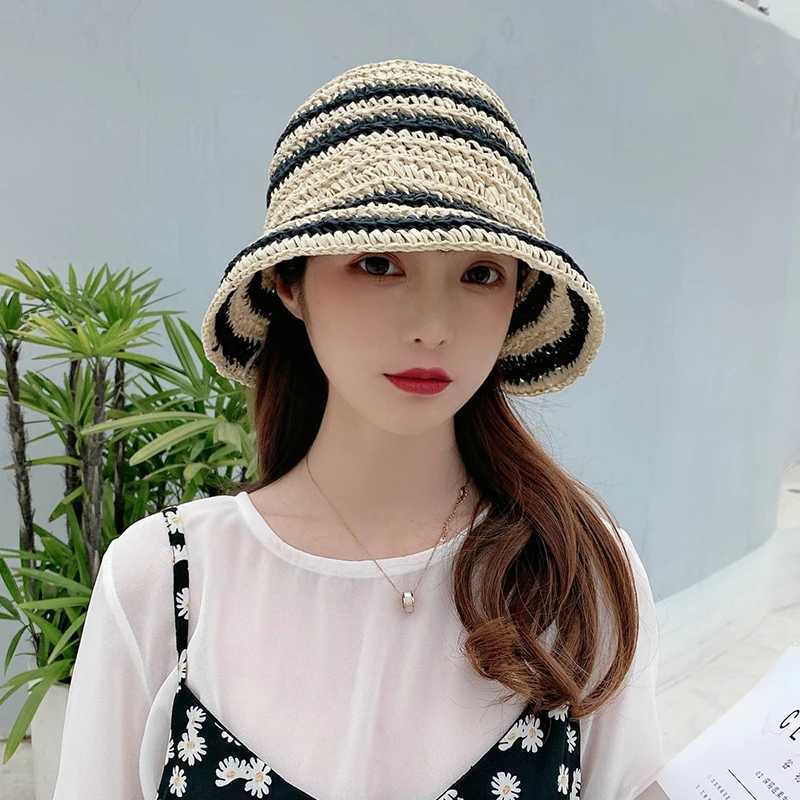 Patchwork sun hats C female Womens hat Summer hat womens summer hat 2022 luxury brand womens cs beach hat visor str hatXJ250304