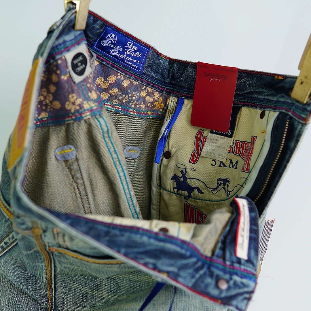 Summer Thin 11Oz Red Seedge Denim Jeans For Men 100% Cotton High Quality Fashion Loose Straight Pants Y2k Youth Male 502