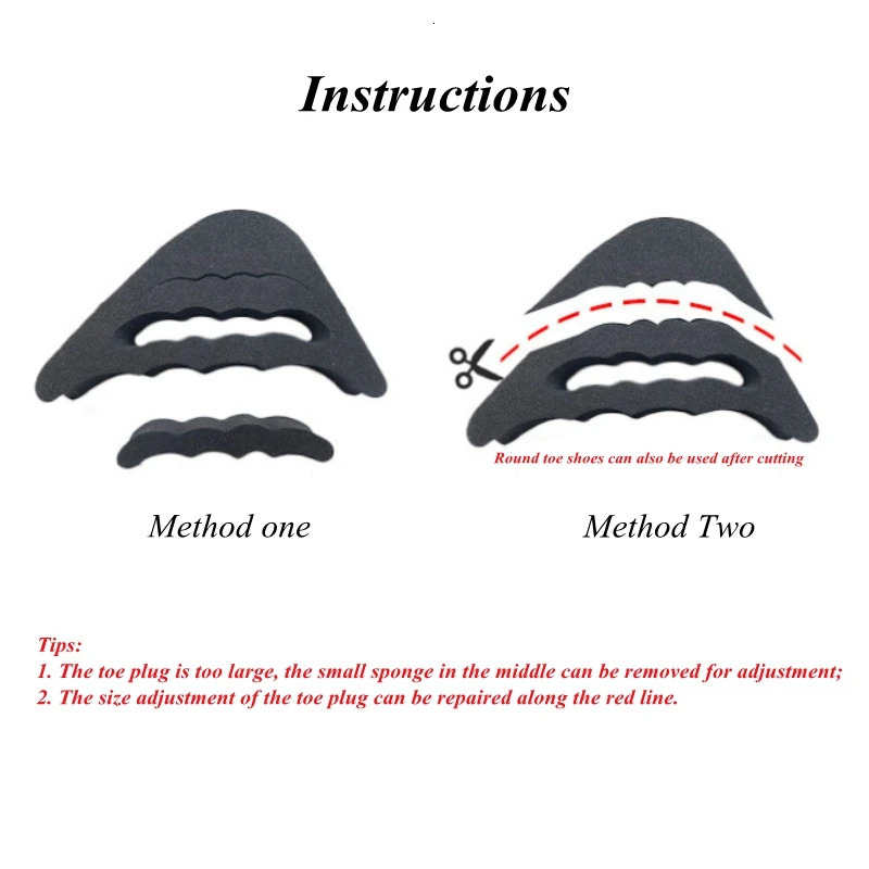1Pair Women High Heel Toe Plug Insert Shoe Front Filler Cushion Pain Relief Protector Adjustment Accessories 250303