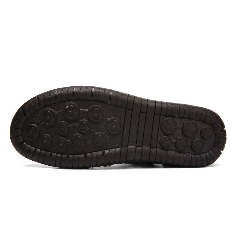 Outdoor Genuine Leather Mens Sandals Summer Non-slip Anti-collision Toe Beach Casual Shoes Walking Hiking Travel Shoes Men 250303