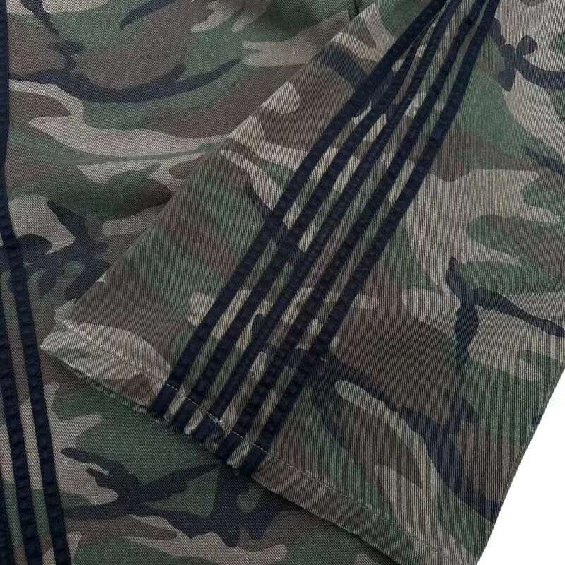 Haruku Fashion Loose Jeans Men Y2k 2025 New Striped Design Camouflage Wide Leg Gothic Retro Couple Casual Straight Pants