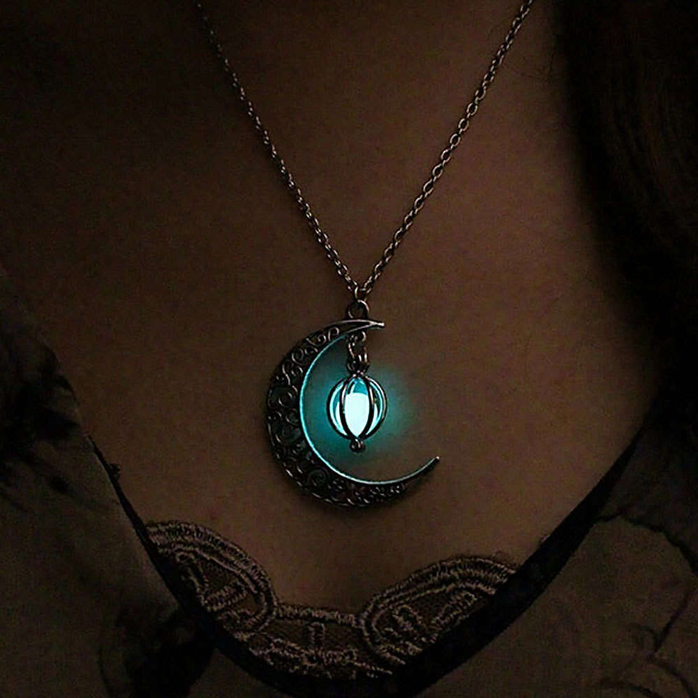 Sparkg Moon Pumpkin Creative Necklace Halloween Women's Neckchain Alloy Collar Chain
