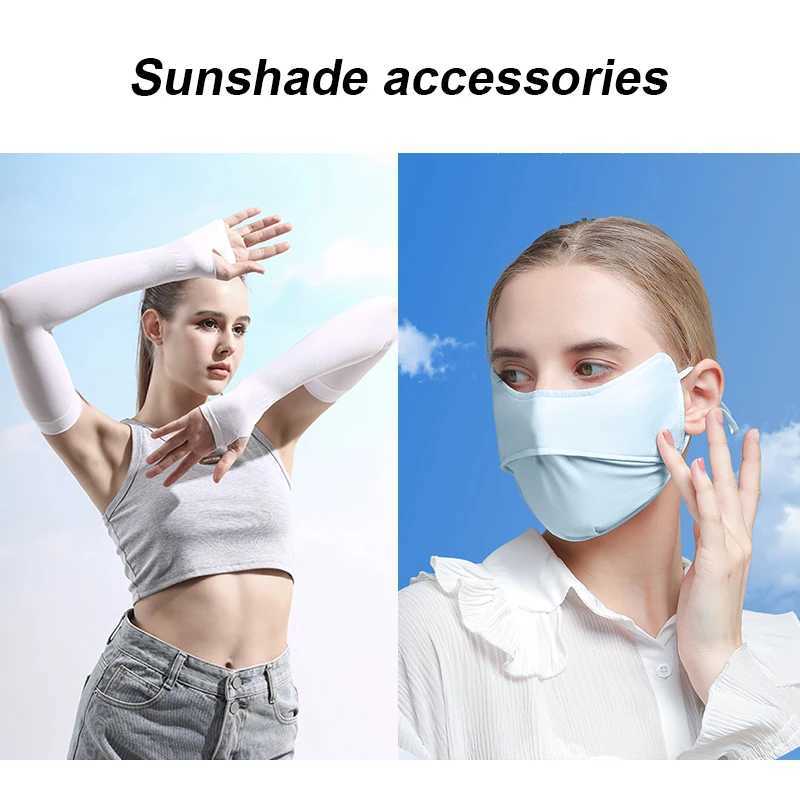 Summer Shell Sunshade Hat UV Protection Dual Use Hair Hoop Sun Hat for Women Outdoor Beach Soft Foldable Wide Brim Bucket CsXJ250304
