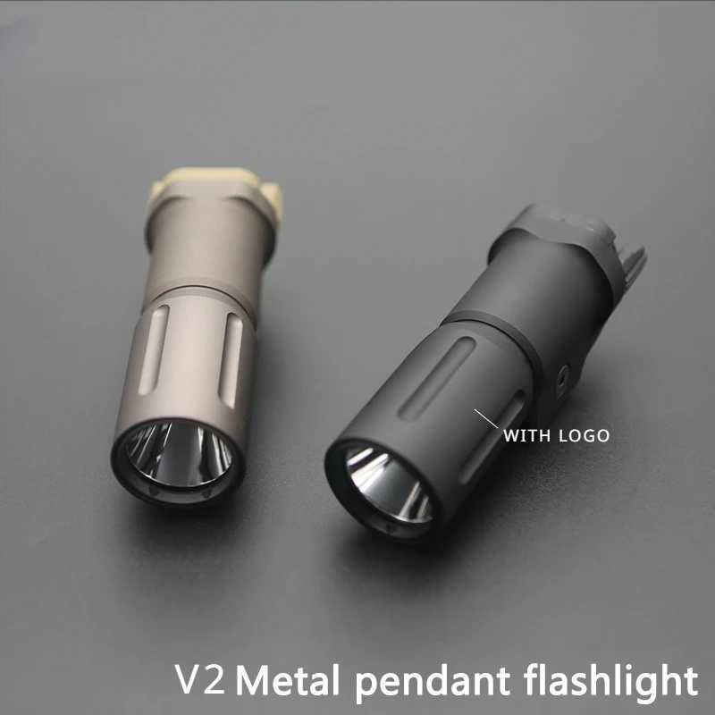 PL350 V2 Flashlight 16340 18350 Tactical Pistol Gun Light High Power Metal Lamp Fit 20mm Picatinny Rail Airsoft HuntingXJ250303