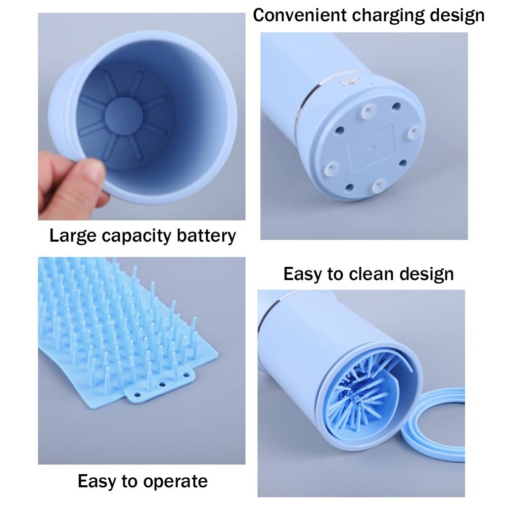 Portable Dog Paw Washer Automatic Pet Paw Cleaner Electric Paw Massager USB Rechargeable Designed for Small to Medium Dogs Cats
