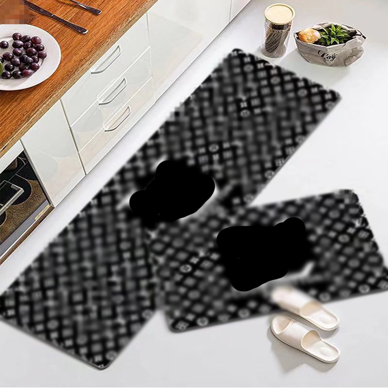 Rectangular kitchen floor mat, carpet foot mat, absorbent and oil absorbing anti slip mat, long strip mat set