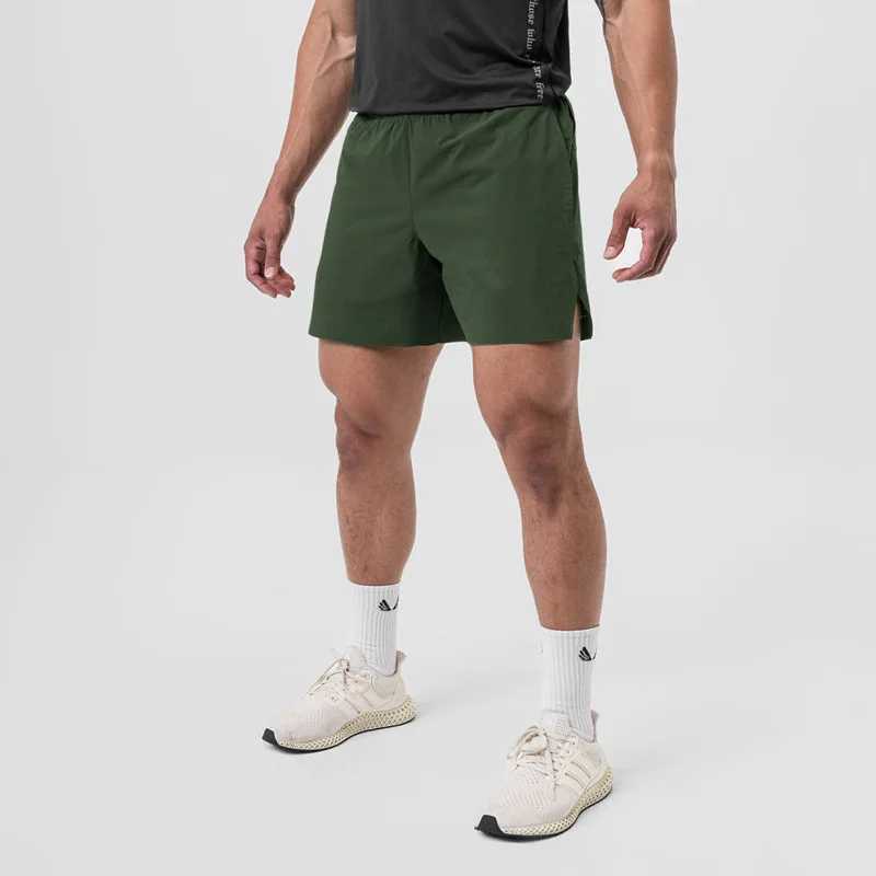 2024 Summer New Mens Shorts Single-Layer Woven Quick Dry Solid Color Running Fitness Sports Casual American Fifth PantsT250304