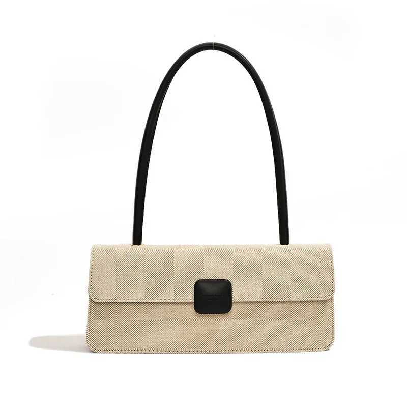Brand Designer Canvas Womens Shoulder Bag Casual Lock Crossbody Bag Large Flap Handbag Y250303