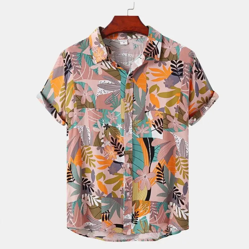 High fashion retro sports mens party sunflower pattern shirt lapel button shirt casual yellow sunflower mens shirt 250227