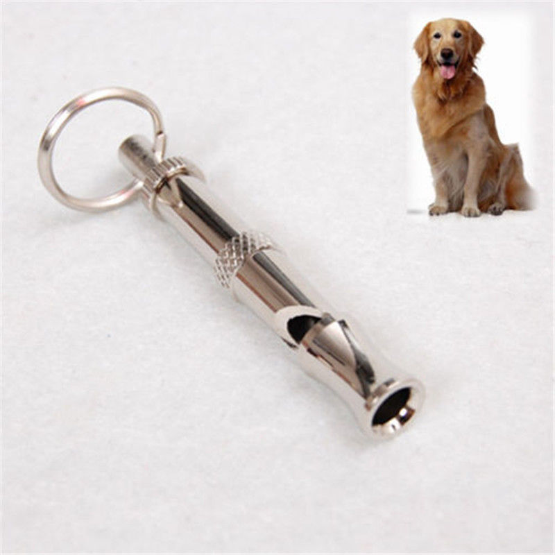Stainless Steel Ultrasonic Flute for Pet Dog and Cat Training, Ultrasound Whistle, Stop Barking, Sound Repeller, Two-tone, New
