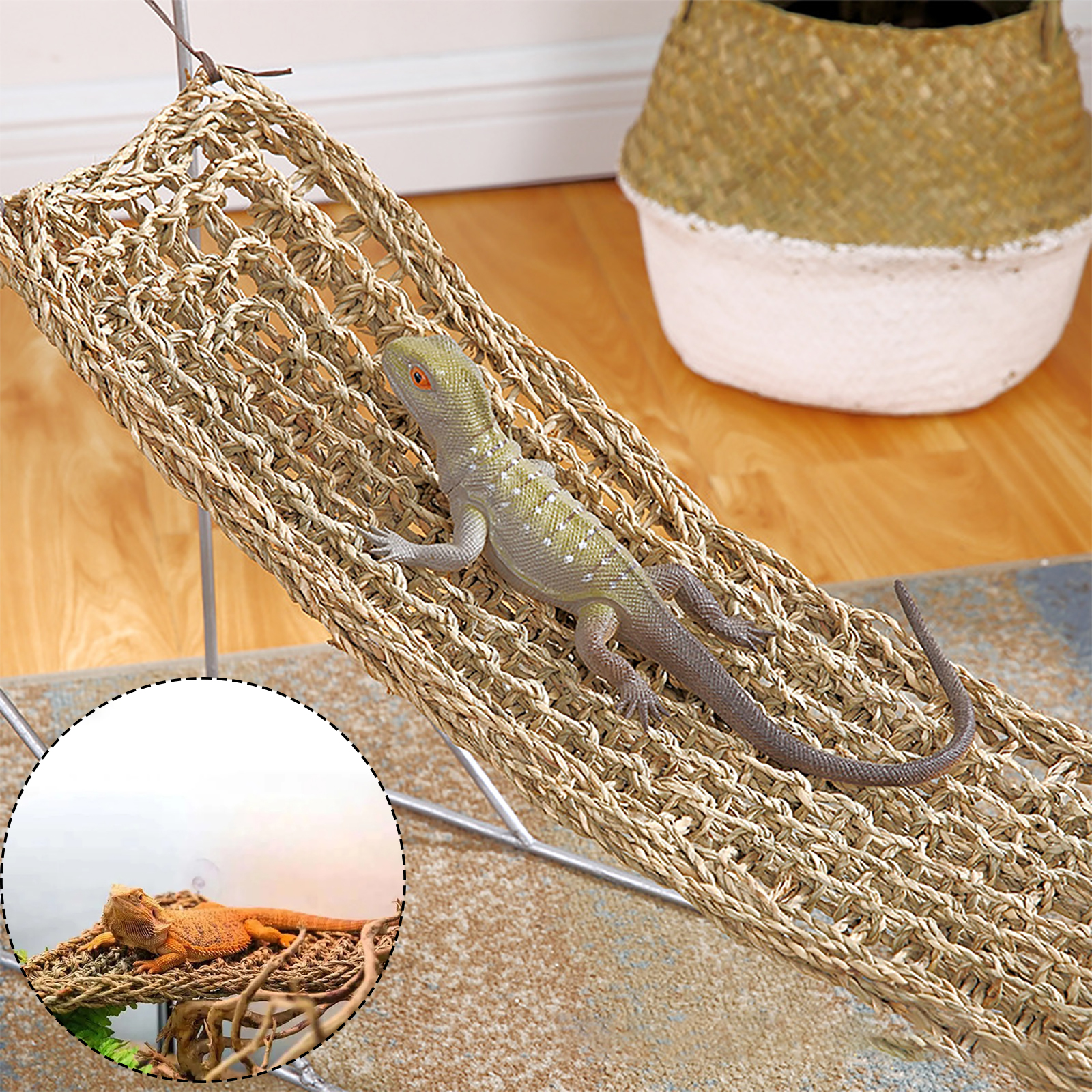 Reptile Hammock Terrarium Decoration For Lizard Lounger Small Hermit Crabs Geckos Bed Birds Reptile Mats Pets Supplies