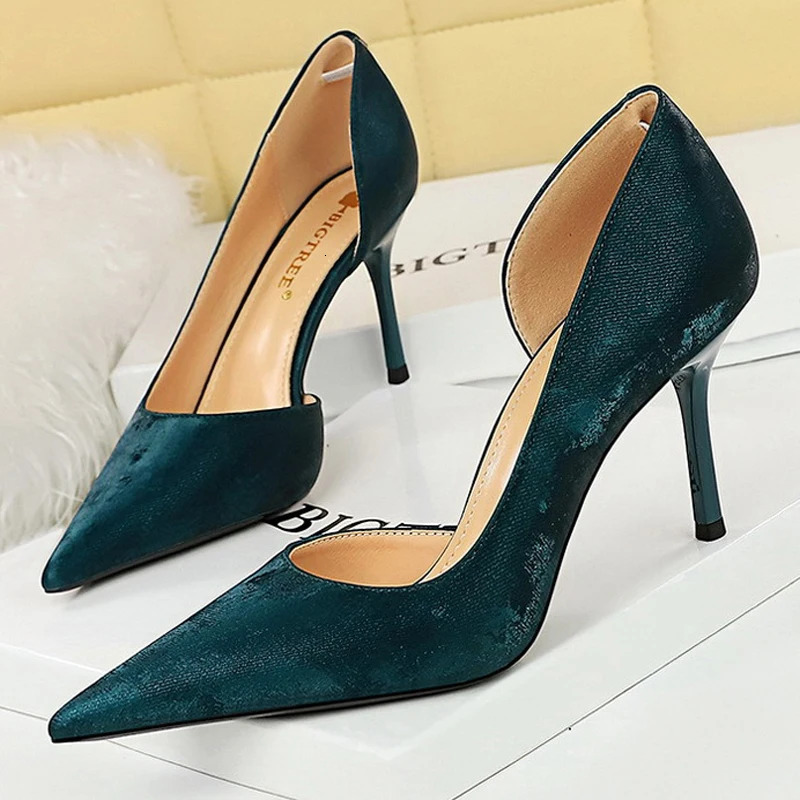 BIGTREE Shoes Retro High Heels Pointed Hollowed Out Single Shoes With Women Pumps Stilettos Heels 8 Cm Party Shoes Kitten Heels 250228