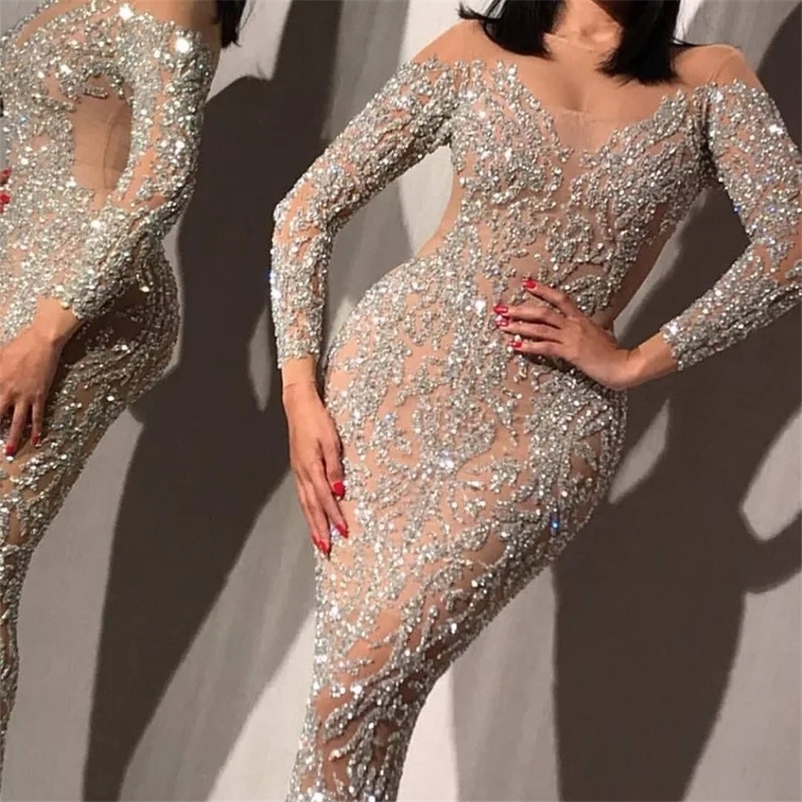 Style Womens Night Full Dress Sequins Long Sleeve Women Wedding Dresses Bridesmaid Dress 250303