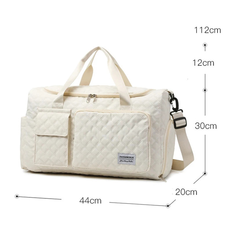 Gym Bag for Women Travel Duffle Bag Foldable Travel Duffle Weekender Overnight Bag with Wet Pocket and Shoes Compartment 250303