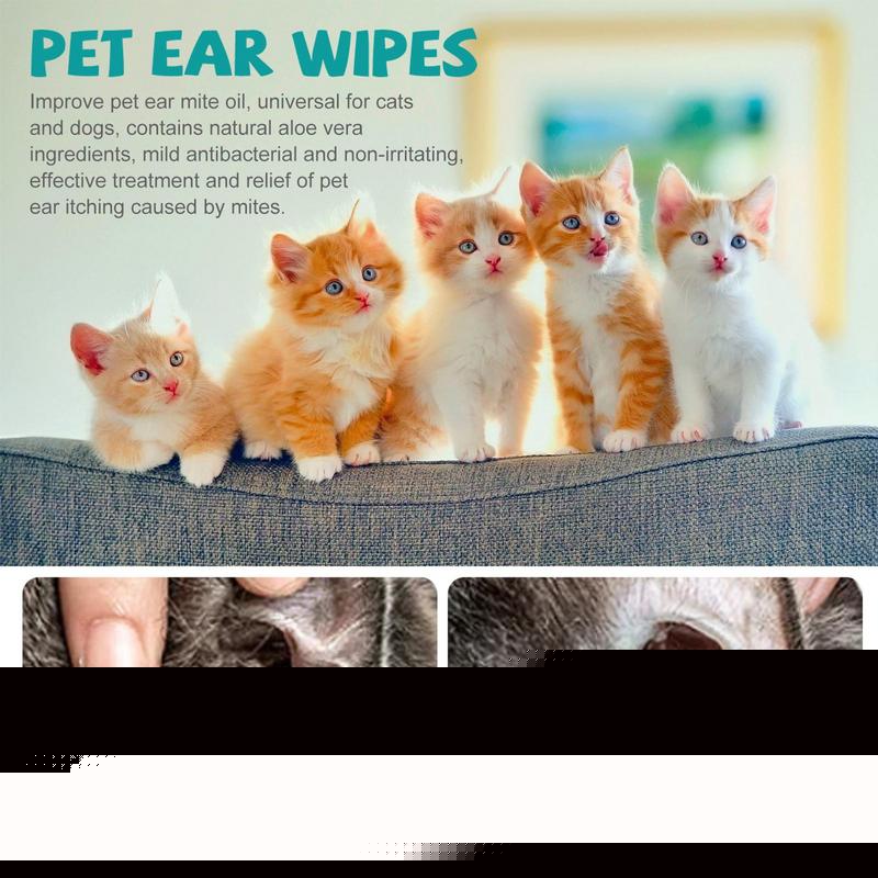 Cat Ear Wipes 50pcs Finger Cots For Pet Teeth Pet Health Supplies For Cat Dog Kitten Puppy All Sizes And Breeds Of Pets To Clean