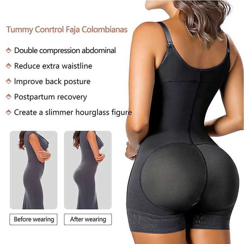 ruliA Fajas Colombianas Moldeas Full Body Shaper Slimming Waist Trainer Bodysuits Shapewear Girdles Control Panties CorsetXJ250304