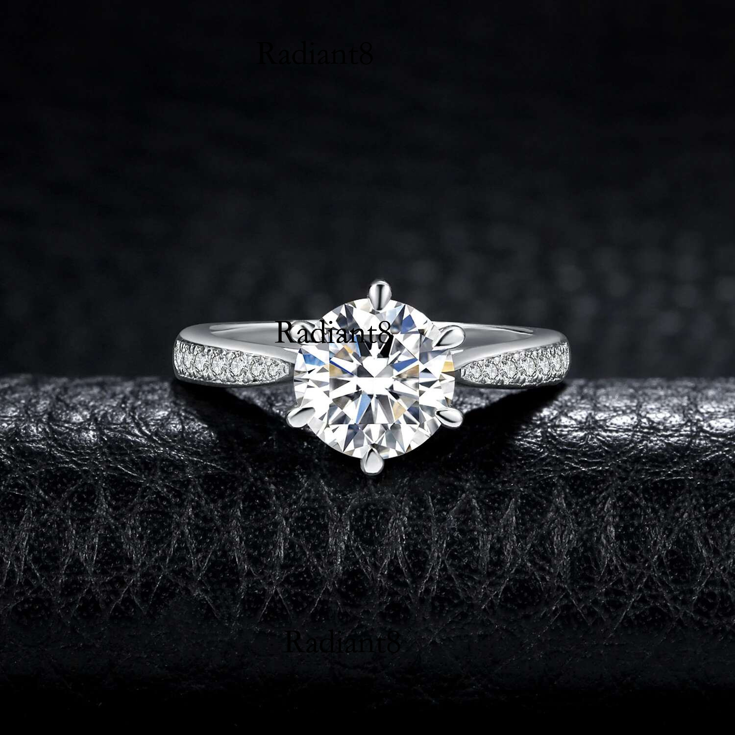 JewelryPalace Moissanite D Color 0.5ct 1ct 1.5ct 2ct 3ct Round S Sterg Sier Wedding Engagement Ring for Women