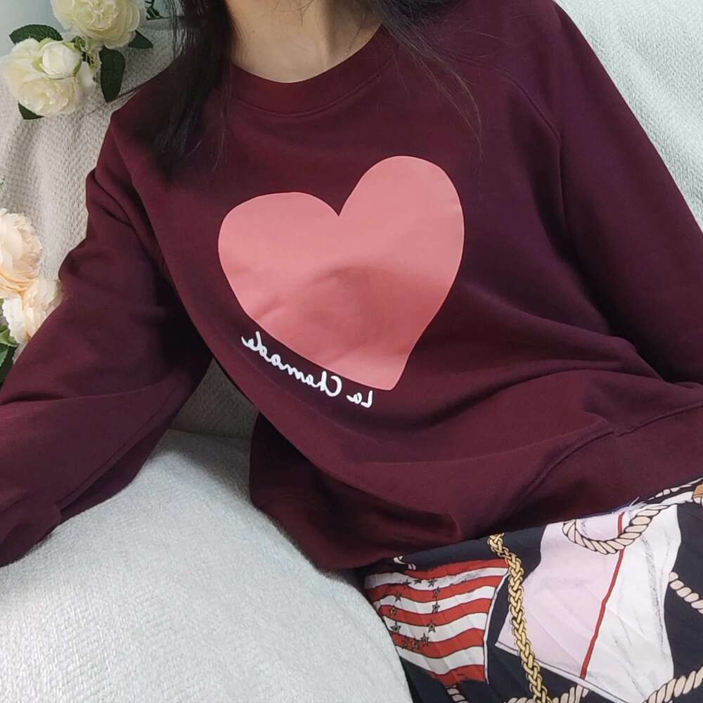 Spring New Women Cotton Round Neck Sweatshirt Letter Embroidery Casual Comfortable Long Sleeve Ladies Pullover